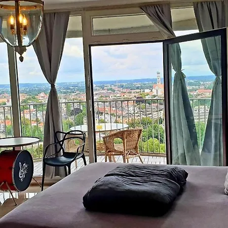 公寓 Suite-21 View Hotelturm 奥格斯堡