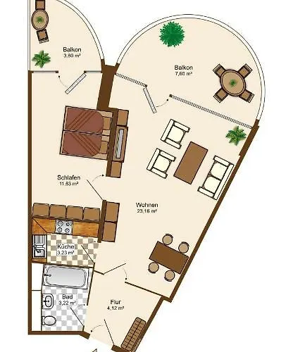 Apartment Suite-xxi View Hotelturm *